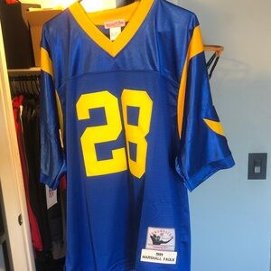 Throwback Marshall Faulk St.Louis Rams Mitchell & Ness Jersey size XL